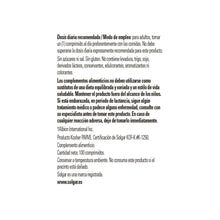 Back label text for chelated copper tablets, storage and kosher information