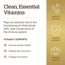 Clean Essential Vitamins panel with immune support shield and icons