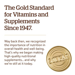 Solgar Vitamin C 1000mg tablets brand ad showing Solgar gold seal and vintage branding since 1947