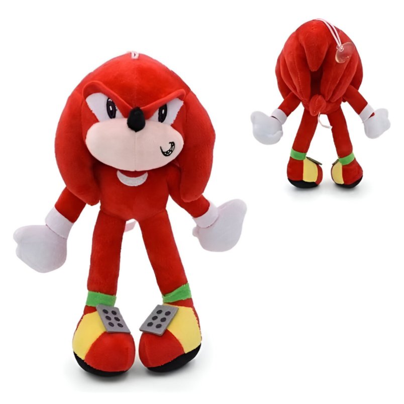 Huitich sonic inspired soft toys 27cm red plush character with white gloves and yellow shoes
