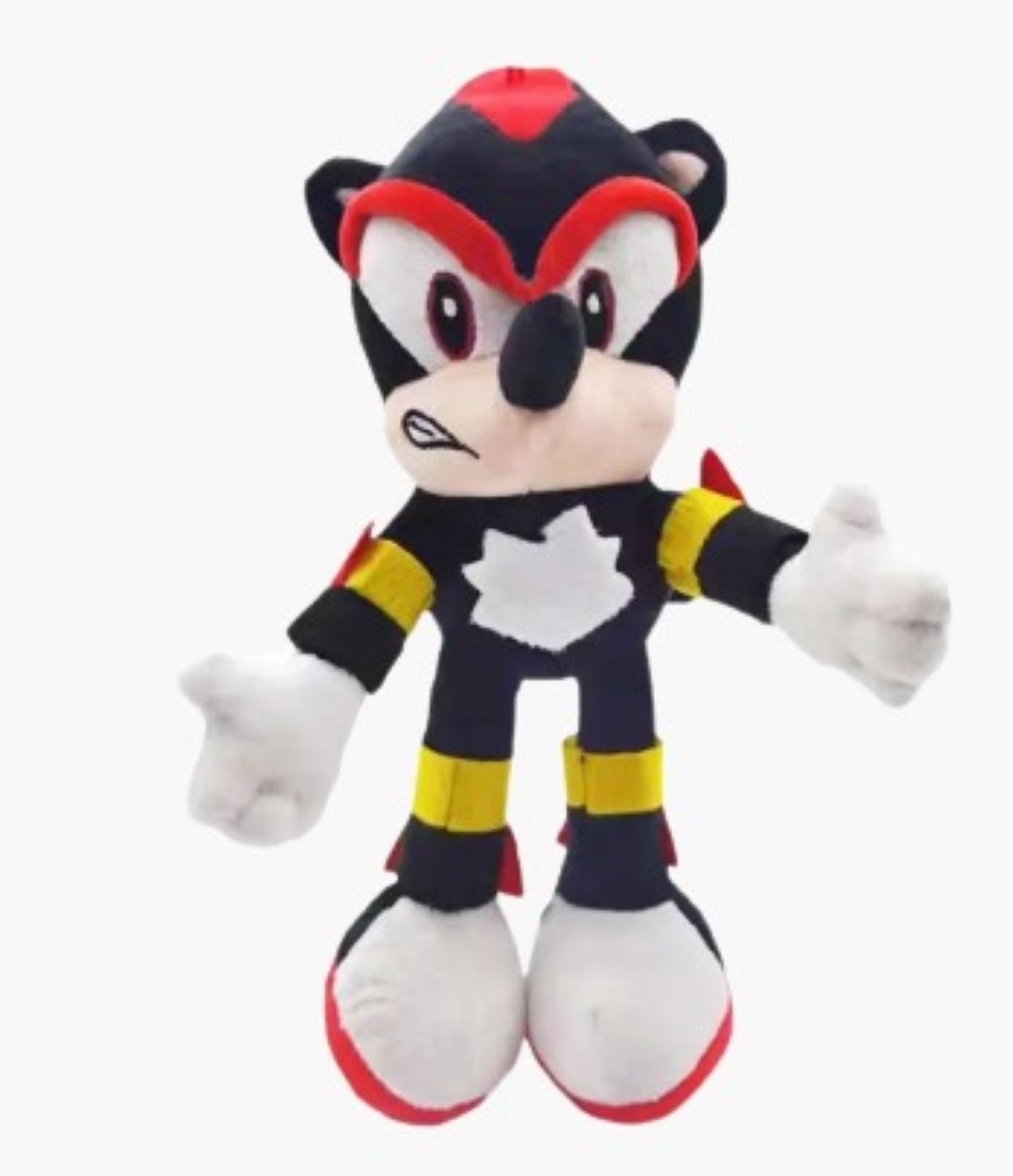 Huitich Sonic plush doll for kids in black, red, and yellow with soft fabric and detailed design