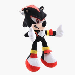Black and red Sonic plush doll for kids featuring detailed design and soft fabric
