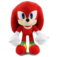 Knuckles stuffed doll plush with red body, white muzzle, blue eyes, and red gloves