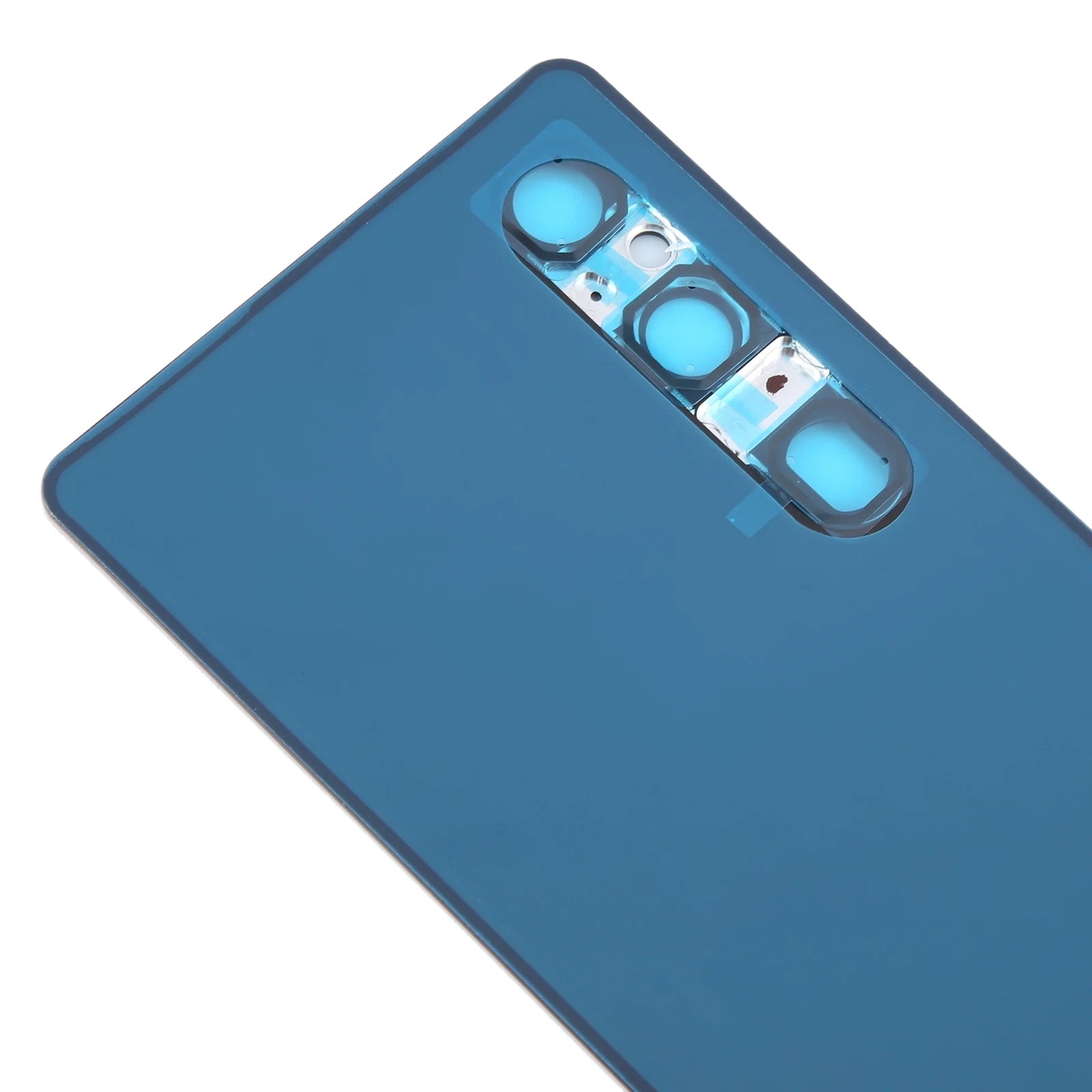 Mumzar blue Sony Xperia 1 V battery back cover replacement with camera lens cutouts and adhesive layer