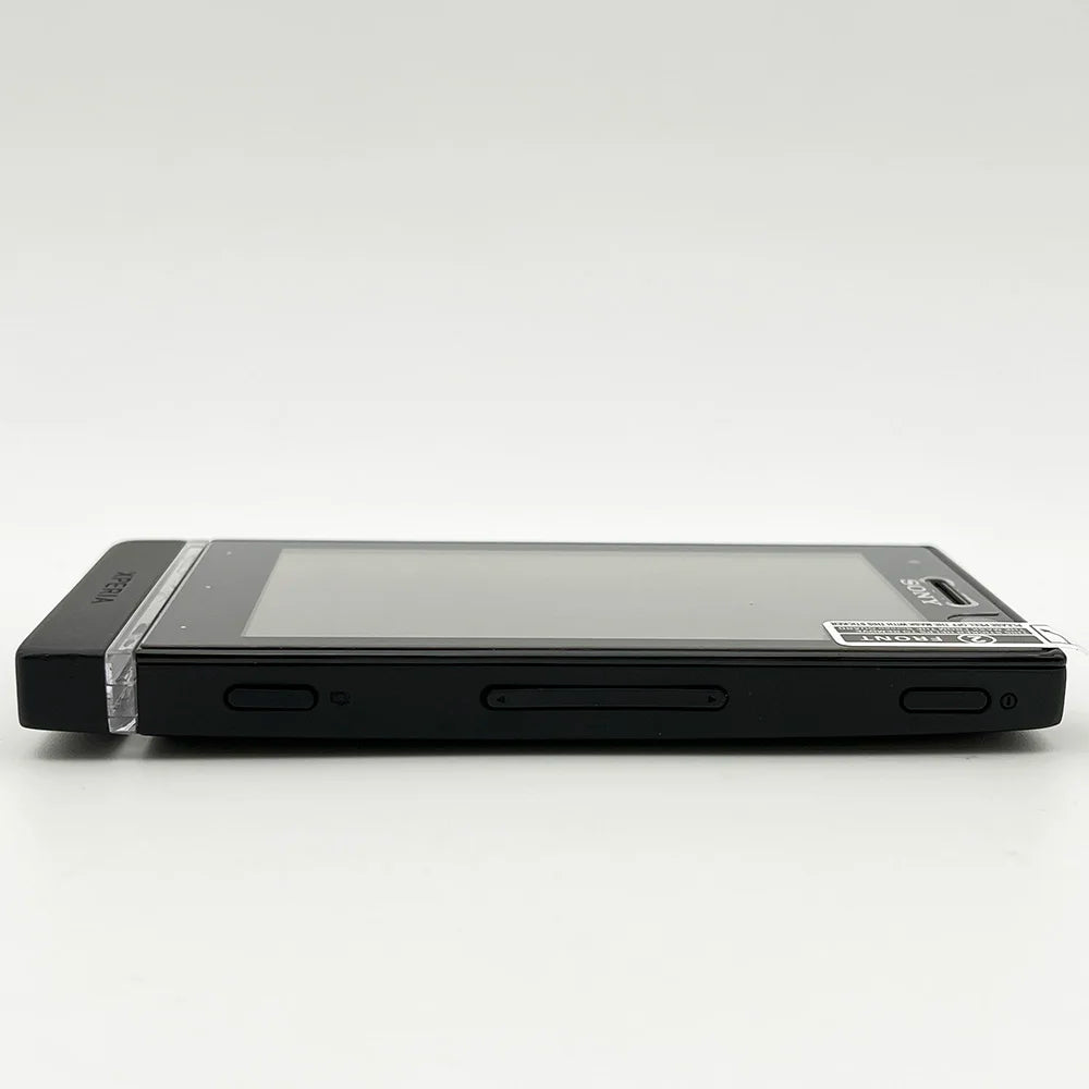 Sony Xperia U ST25i unlocked smartphone black side profile showing power and volume buttons and SIM tray