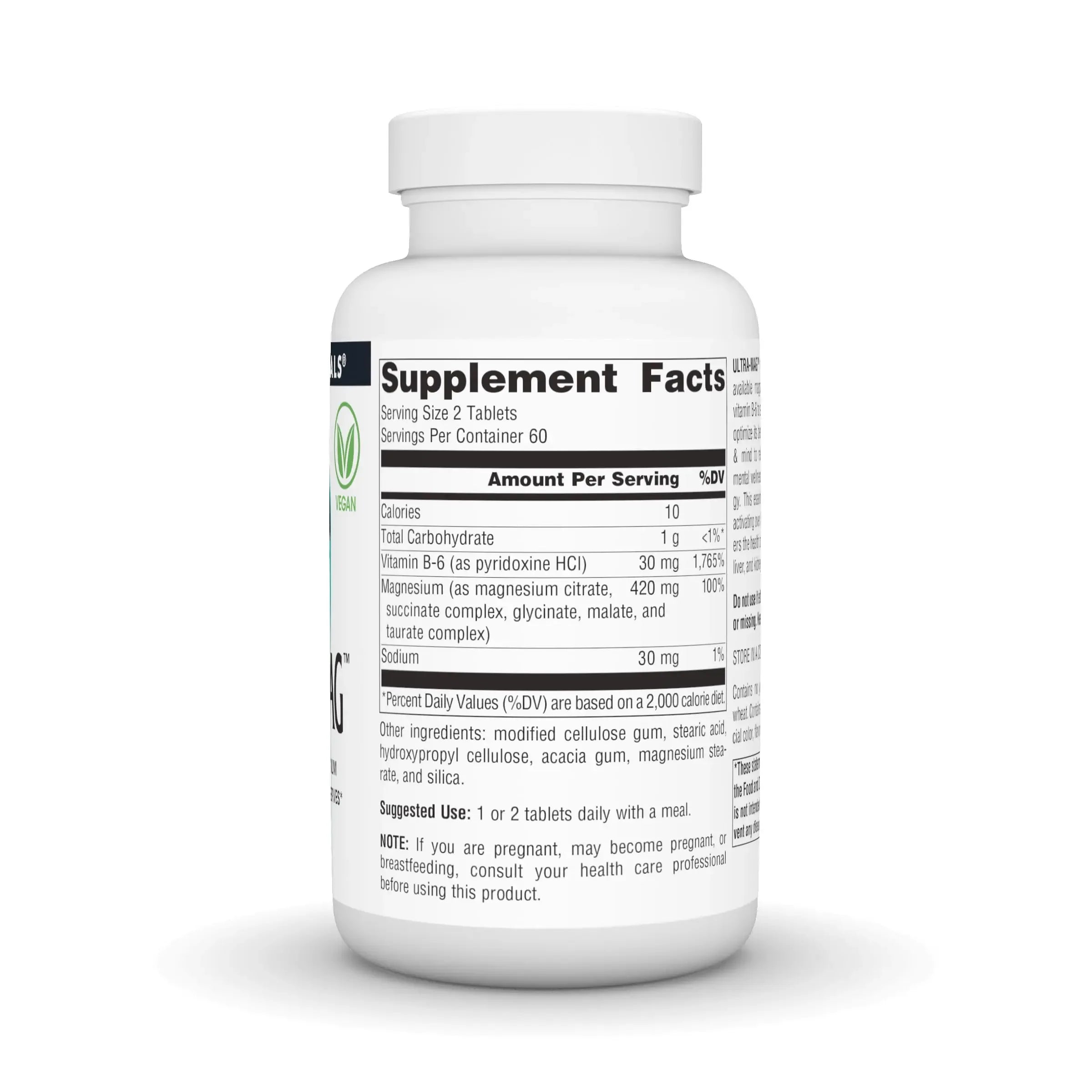 Source Naturals Ultra Magnesium High Potency Complex - Maintains Muscle and Nerve Function - 120 Tablets - Mumzar