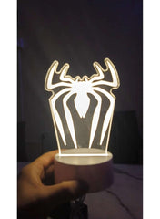 Spiderman LED Lamp for Kids and Teens - Yellow space with the Spiderman LED Lamp in vibrant yellow - Mumzar.com