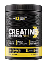 Creatine monohydrate powder bottle, unflavored, 400g, 5 calories label