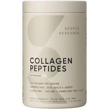 Collagen peptides powder container, unflavored, beige with flip-top lid