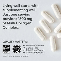 Sports Research® Multi Collagen Pills for Women & Men - Collagen Peptides (Type I, II, III, V, X) Enhanced with Hyaluronic Acid & Vitamin C - Gluten Free ­· Non-GMO - 90 Capsules - Mumzar