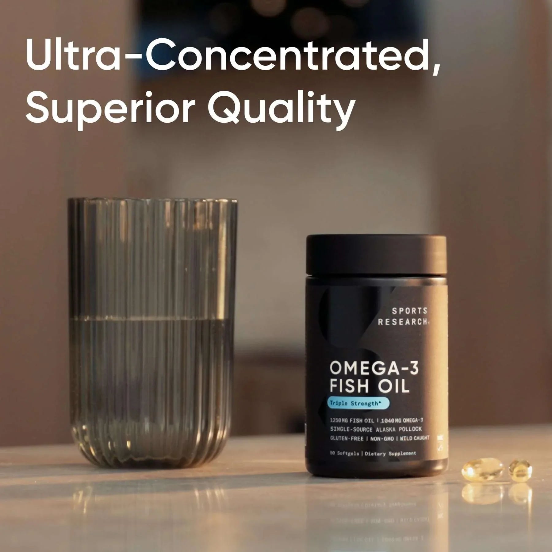 Sports Research Triple Strength Omega 3 Fish Oil Supplement - Mumzar
