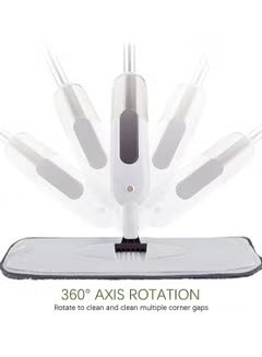 Huitich spray mop for tile and wood floors with 360 degree axis rotation for easy corner cleaning