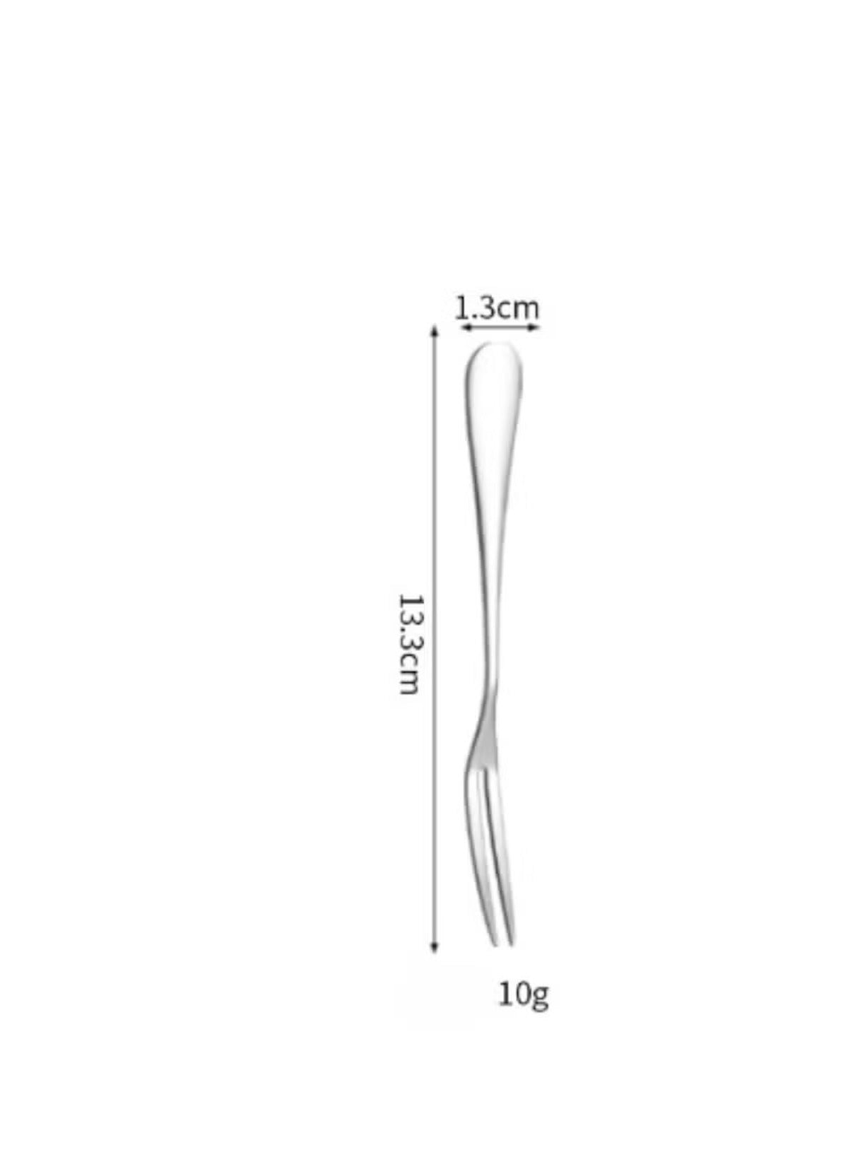 Huitich 3-piece mini fork set for cakes stainless steel fork with dimensions 13.3 cm by 1.3 cm