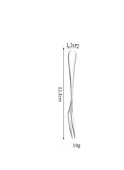 Huitich 3-piece mini fork set for cakes stainless steel fork with dimensions 13.3 cm by 1.3 cm