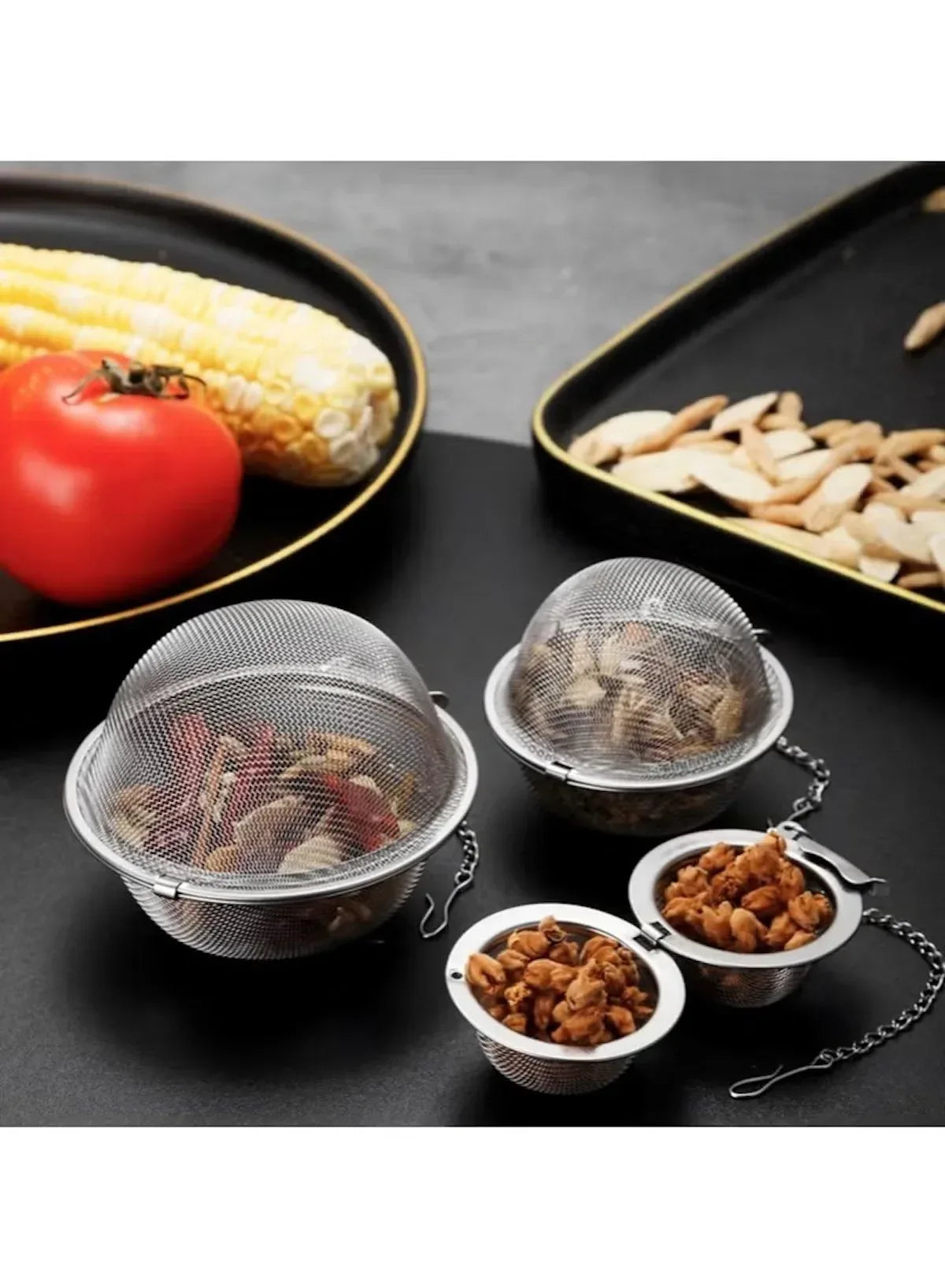 stainless-steel-tea-infuser-ball-set-with-contents -- Mumzar