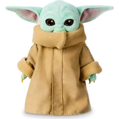 Huitich 11 inch Baby Yoda plush toy wearing a tan robe with large ears and big eyes