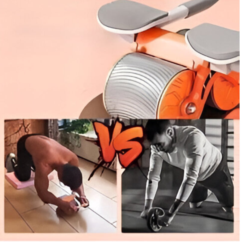 Huitich steel base ab wheel for core with cushioned handles and durable roller for exercise