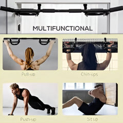 Multifunctional steel push up bars by Huitich used for pull-ups, chin-ups, push-ups, and sit-ups exercises