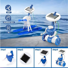 Huitich 6-in-1 STEM robot toy featuring solar-powered educational science DIY models for kids aged 8 and up