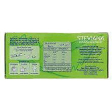 Steviana sweetener package back panel with details