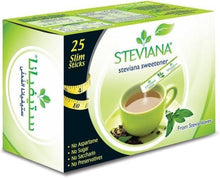Steviana stevia sweetener box with cup and 25 slim sticks