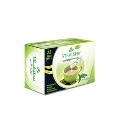Steviana box of 25 slim sticks stevia natural sweetener green packaging cup of tea no sugar