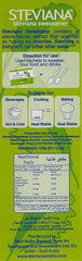 Steviana green box of stevia natural sweetener sachets for beverages cooking and baking heat stable