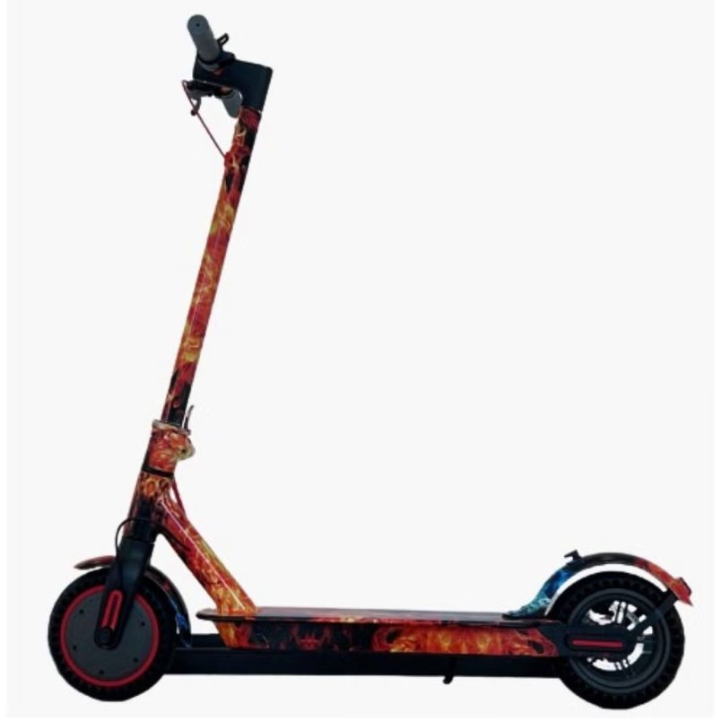 Style with the Mi 365 Electric Scooter - Flame Color: Experience the thrill of cruising at speeds up to 30 km per hour with this sleek electric scooter. Featuring solid tires for a smooth and stable ride - Mumzar.com