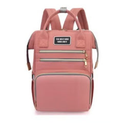 Huitich stylish pink travel backpack baby travel bag with multiple zippered compartments