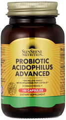 SunShine Nutrition Probiotic Acidophilus Advanced 100 capsules dietary supplement bottle Acidophilus probiotic capsules UAE