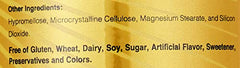 Sunshine Nutrition supplement label showing other ingredients and allergy free claims for ashwagandha root extract capsules