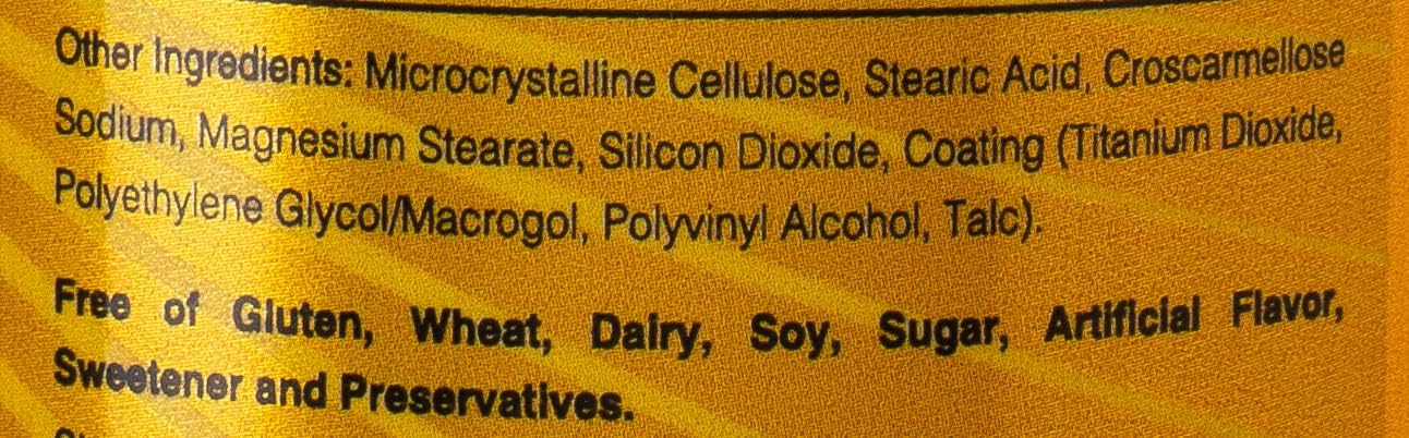 SUNSHINE NUTRITION supplement label listing ingredients and free from claims for magnesium citrate tablets UAE