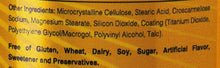 Other ingredients text on supplement label: cellulose, stearic acid, and talc
