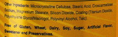 SUNSHINE NUTRITION supplement label close up showing ingredients and free of claims for magnesium citrate tablets UAE