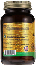 Magnesium supplement bottle back label with dosage and warning text