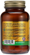 Vitamin C 500 mg dietary supplement bottle back label on amber plastic bottle