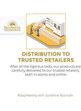 Distribution to trusted retailers info panel with delivery illustration