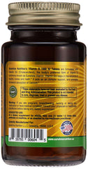 Sunshine Nutrition amber supplement bottle with gold cap showing back label for vitamin D3 1000 IU tablets