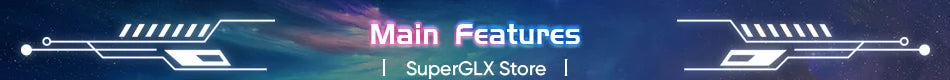 Futuristic banner showcasing main features and SuperGLX Store branding for OnePlus 13 5G smartphone UAE promotional listing