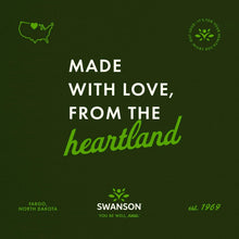 Swanson oregano oil supplement promotional label with heartland branding