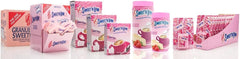 Sweet N Low pink packets boxes and canisters with coffee and strawberries Sucralose zero calorie sweetener