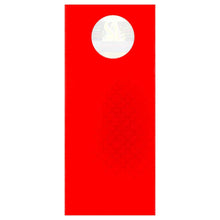 Red perfume oil box side panel with white round seal