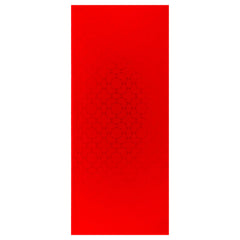 Red decorative box packaging for Swiss Arabian Layali Rouge perfume oil with subtle floral design
