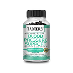 Mumzar Blood Pressure Support Supplement with Hawthorn and Hibiscus in a 30-capsule bottle