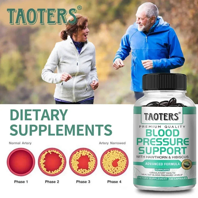 Mumzar Blood Pressure Support Supplement bottle with hawthorn and hibiscus for healthy circulation