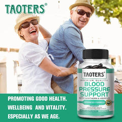 Taoters blood pressure support supplement with hawthorn and hibiscus for promoting good health