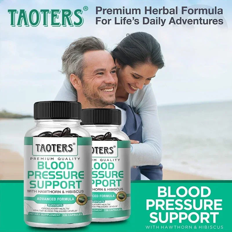 Taoters Blood Pressure Support Supplement with Hawthorn and Hibiscus for overall wellness
