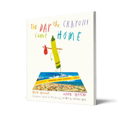 The Day The Crayons Came Home book with colorful crayon illustration on cover by Mumzar