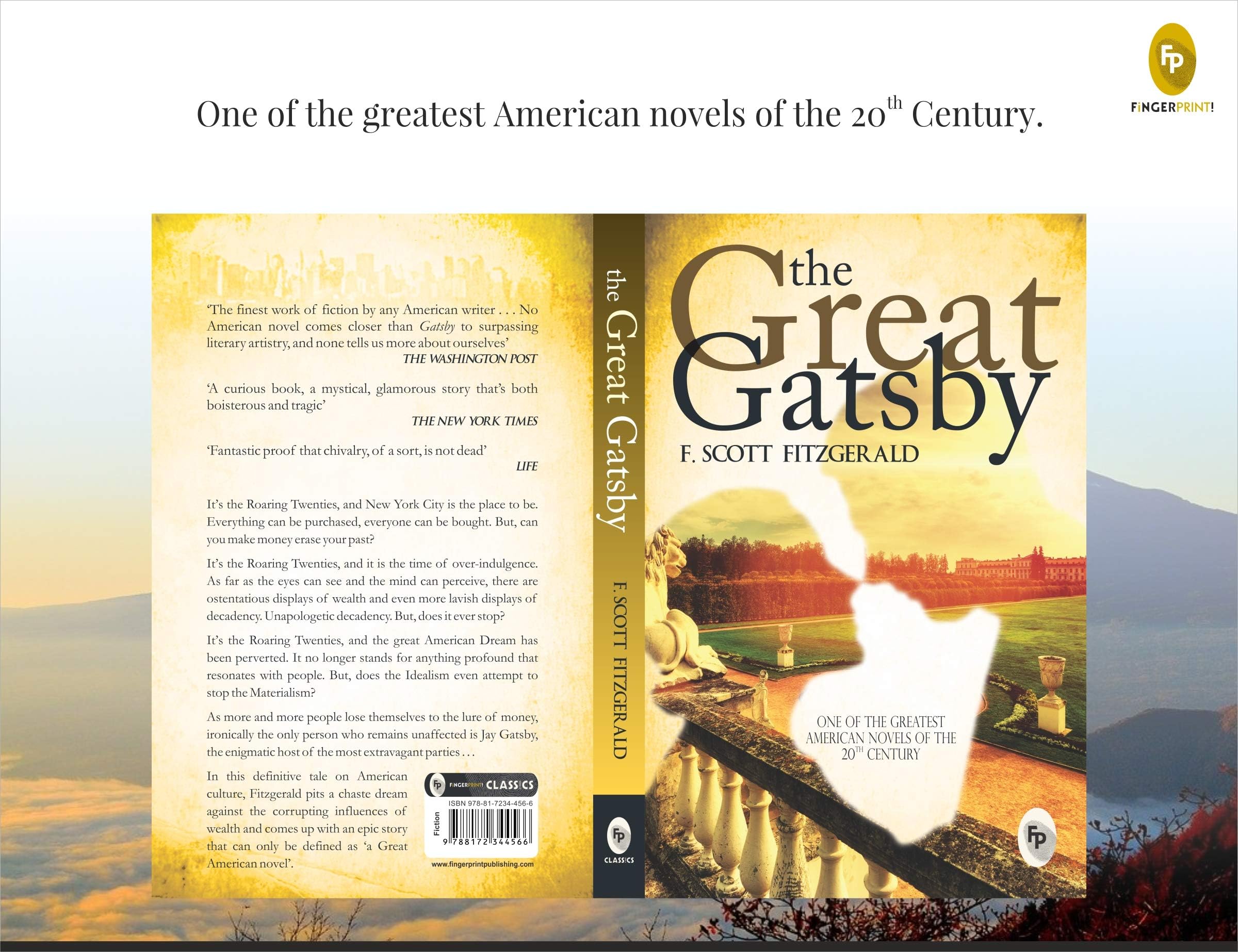 The Great Gatsby classic literature box set by F Scott Fitzgerald featuring vintage cover design