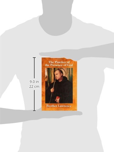 The Practice of the Presence of God book by Brother Lawrence with a classic cover showing a monk holding a cross
